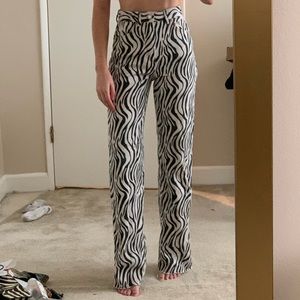 Pull & bear asos zebra straight jeans